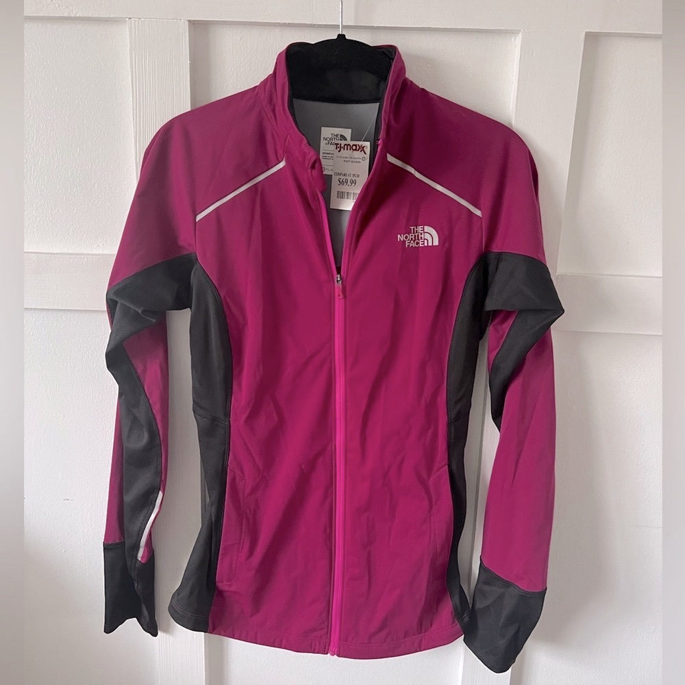 North face Limited Edition women’s jacket magenta black zip up flash dry NWT